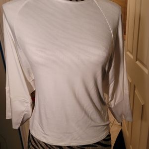 BRAND NEW,  Express XXS white 3/4 sleeve top